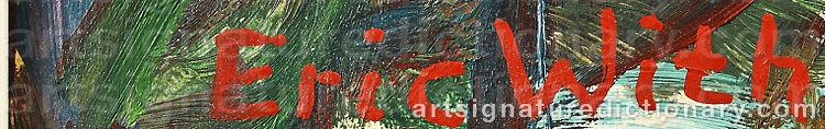 Authentic signature by Eric WITH on artwork