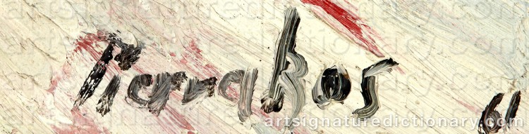 Authentic signature by Alkis PIERRAKOS on Painting/Watercolour artwork