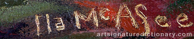 Authentic signature by Ila Mae MCAFEE on Painting/Watercolour artwork