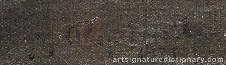 Authentic signature by Emil PAP on artwork