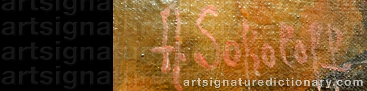 Authentic signature by Anatoli Alexandrovich SOKOLOFF on  artwork