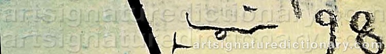 Authentic signature by Yoshitomo NARA on  artwork