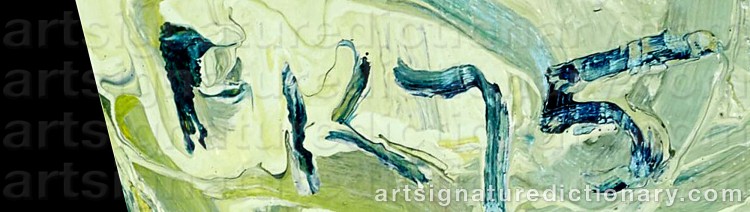 Authentic signature by Fredrik ROHDE on Painting/Watercolour artwork
