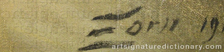 Signature by Anders ZORN