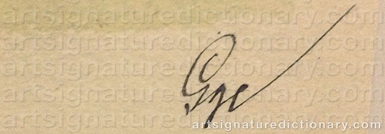 Authentic signature by Laurentius Georg Rudolf GAGGE on Painting/Watercolour artwork