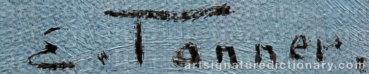 Authentic signature by Eino TANNER on Painting/Watercolour artwork