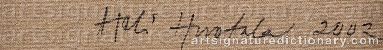 Authentic signature by Heli HUOTALA on Drawing/Graphic/Print artwork