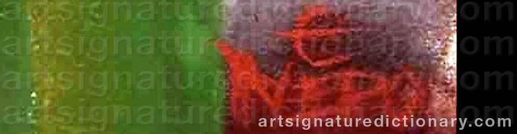 Authentic signature by Ernst NEPO on  artwork