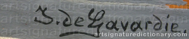 Signature by Jean De GAVARDIE
