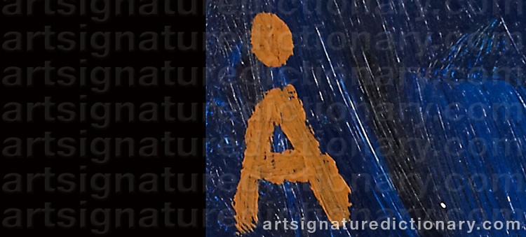Authentic signature by Charlotte ÅGÅRD on artwork