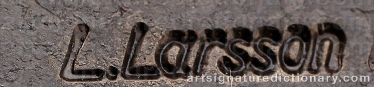 Authentic signature by Lars LARSSON on  artwork