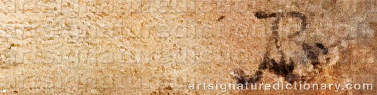 Authentic signature by Adolf Von BECKER on  artwork