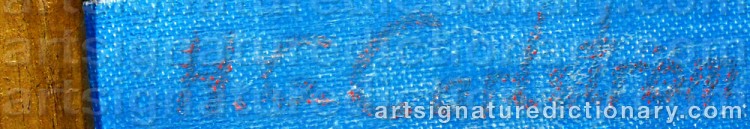 Authentic signature by Håkan G. CARLSTRÖM on  artwork