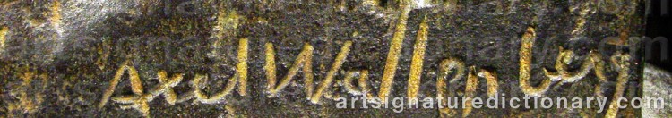 Signature by Axel WALLENBERG