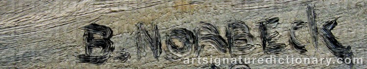 Authentic signature by Bo NORBECK on  artwork