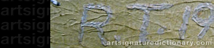 Authentic signature by Romano TARQUINI on  artwork