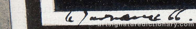 Authentic signature by Alain Le YAOUANC on Painting/Watercolour artwork