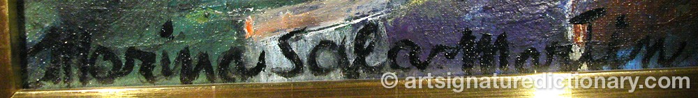 Authentic signature by Marina SALA-MARTIN on artwork
