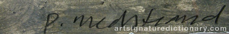 Authentic signature by Per MEDSTRAND on  artwork