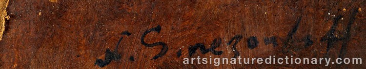Authentic signature by Nikolas SINEZOUBOFF on Painting/Watercolour artwork