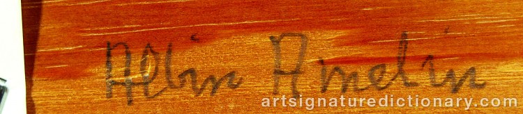 Close-up details showing Albin AMELIN signature forgery characteristics