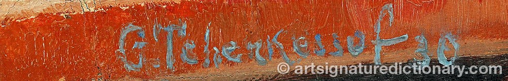 Authentic signature by Yuri Yurievich TCHERKESSOFF on  artwork