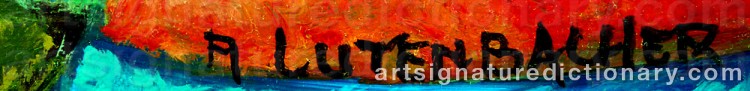 Authentic signature by Arthur LUTENBACHER on  artwork