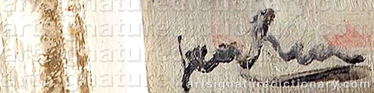 Authentic signature by Gen PAUL on  artwork