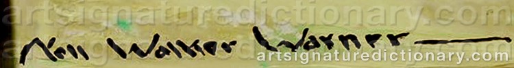 Authentic signature by Nell Gertrude Walker WARNER on Painting/Watercolour artwork