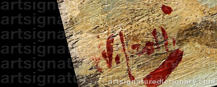 Authentic signature by Vincenzo IROLLI on Painting/Watercolour artwork