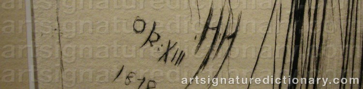 Signature by Hubert Von HERKOMER