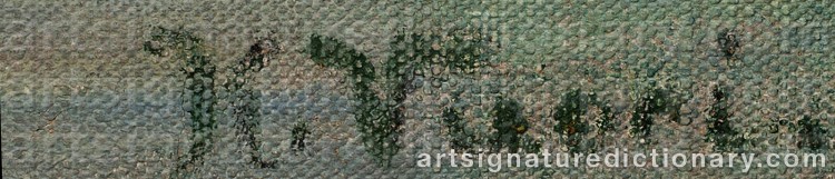 Authentic signature by Kaarlo VUORI on  artwork