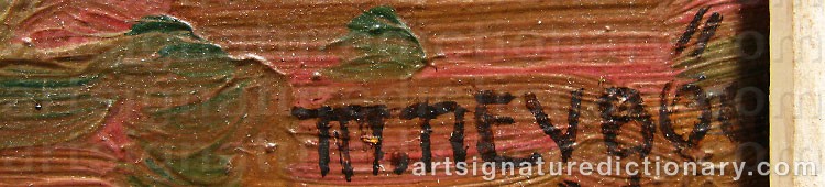 Authentic signature by Maximilian NEUBÖCK on  artwork