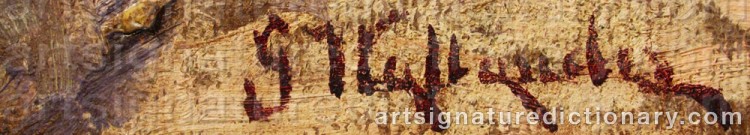Signature by Gerda WALLANDER