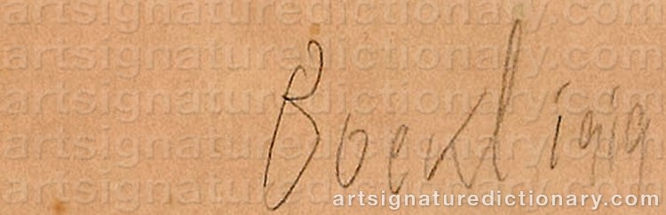 Authentic signature by Herbert BOECKL on artwork