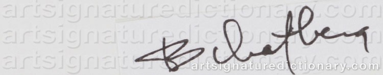Authentic signature by Jerry SCHATZBERG on  artwork