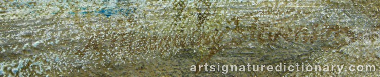 Authentic signature by Robert Macaulay STEVENSON on  artwork