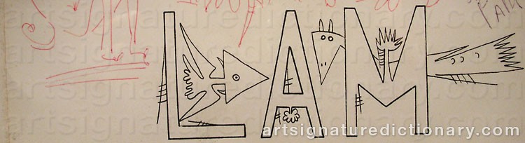 Signature by Wifredo LAM