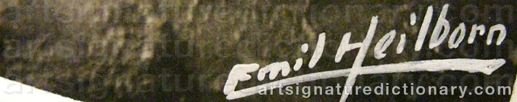 Signature by Emil HEILBORN