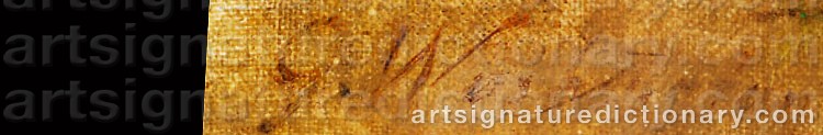 Authentic signature by Georges WASHINGTON on artwork