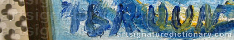 Authentic signature by Helena BRUUN on artwork