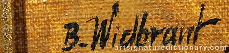 Signature by Bertil WIDBRANT