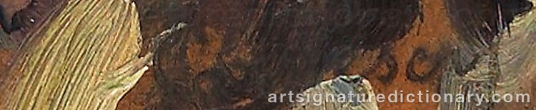 Authentic signature by Traian CORNESCU on  artwork