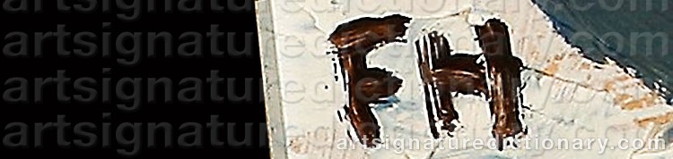Authentic signature by Frank HAMMERSHØJ on artwork