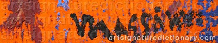 Authentic signature by Edmund MASSÁNYI on artwork