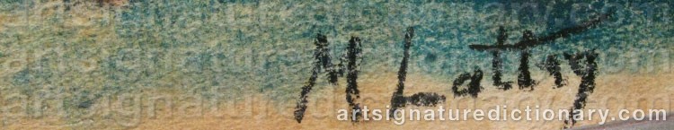 Authentic signature by Michel LATTRY on  artwork