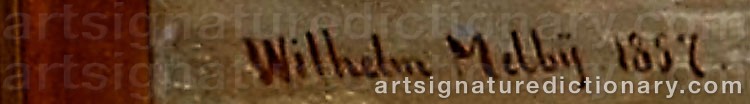 Authentic signature by Vilhelm MELBYE on Painting/Watercolour artwork