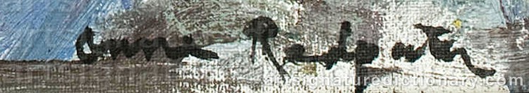 Authentic signature by Anne REDPATH on artwork