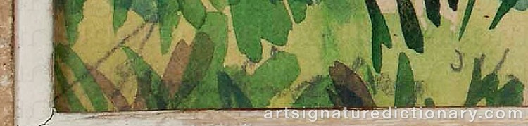 Authentic signature by Anton LINDFORSS on  artwork