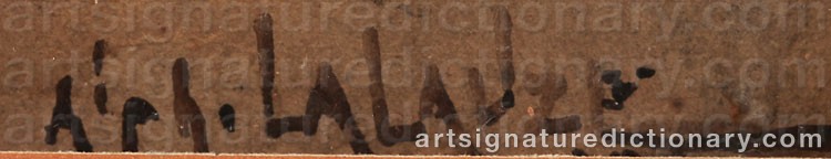 Signature by Alphonse LALAUZE